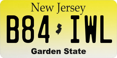 NJ license plate B84IWL