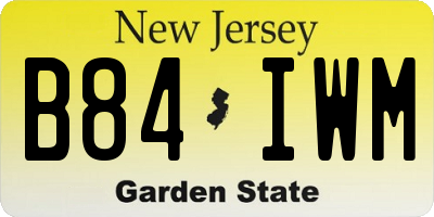 NJ license plate B84IWM