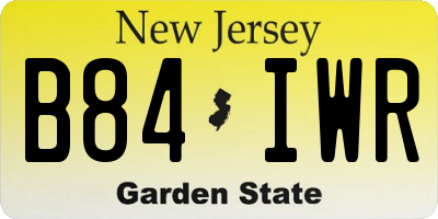 NJ license plate B84IWR
