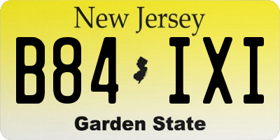 NJ license plate B84IXI