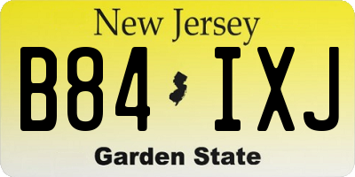 NJ license plate B84IXJ