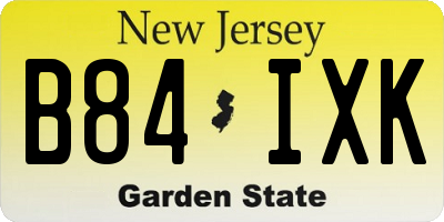 NJ license plate B84IXK