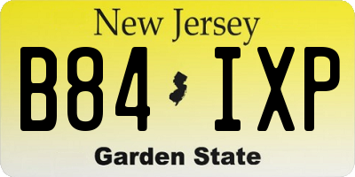 NJ license plate B84IXP