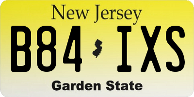 NJ license plate B84IXS