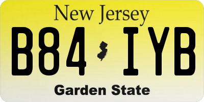 NJ license plate B84IYB