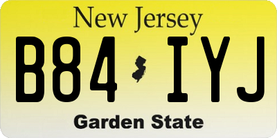 NJ license plate B84IYJ
