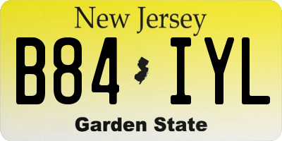 NJ license plate B84IYL