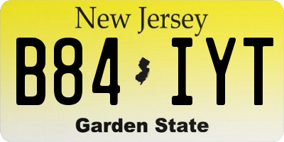 NJ license plate B84IYT