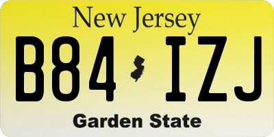 NJ license plate B84IZJ