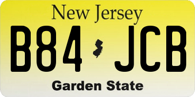 NJ license plate B84JCB