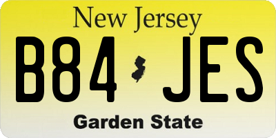 NJ license plate B84JES