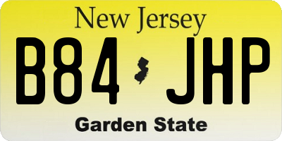 NJ license plate B84JHP