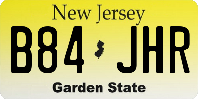 NJ license plate B84JHR