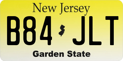 NJ license plate B84JLT