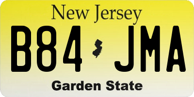 NJ license plate B84JMA
