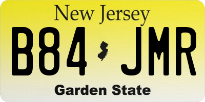 NJ license plate B84JMR