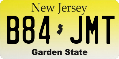 NJ license plate B84JMT