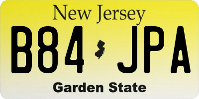 NJ license plate B84JPA