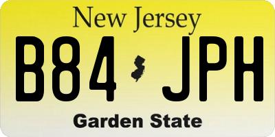 NJ license plate B84JPH