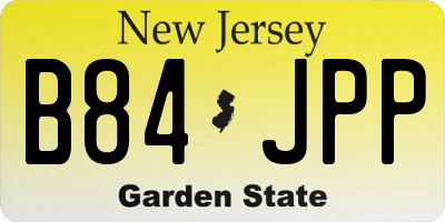 NJ license plate B84JPP