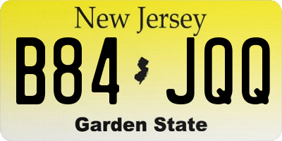 NJ license plate B84JQQ