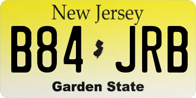 NJ license plate B84JRB