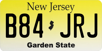 NJ license plate B84JRJ