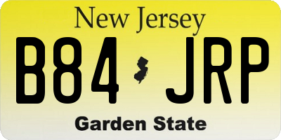NJ license plate B84JRP