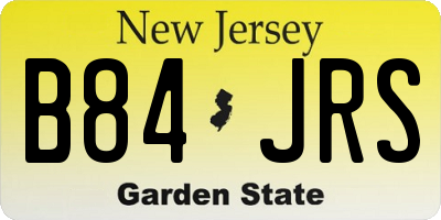 NJ license plate B84JRS