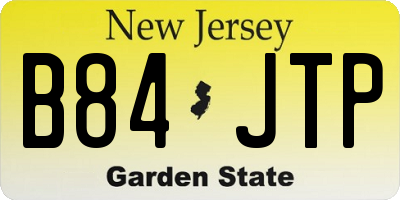 NJ license plate B84JTP