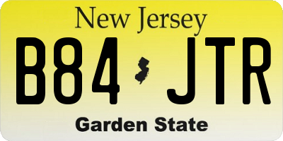 NJ license plate B84JTR