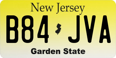 NJ license plate B84JVA
