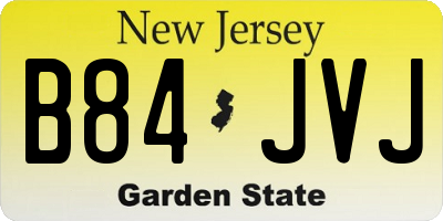 NJ license plate B84JVJ
