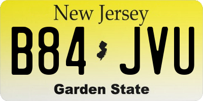 NJ license plate B84JVU
