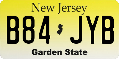 NJ license plate B84JYB