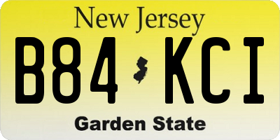 NJ license plate B84KCI