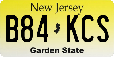 NJ license plate B84KCS
