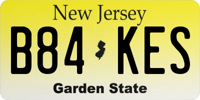 NJ license plate B84KES