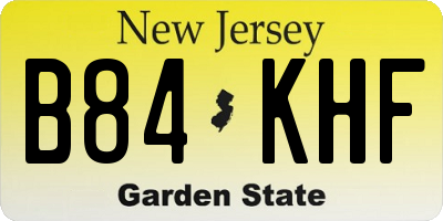 NJ license plate B84KHF
