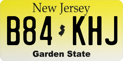 NJ license plate B84KHJ