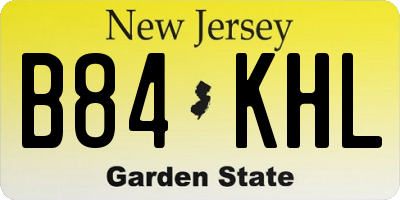 NJ license plate B84KHL