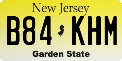 NJ license plate B84KHM