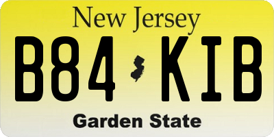 NJ license plate B84KIB