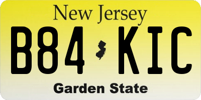 NJ license plate B84KIC