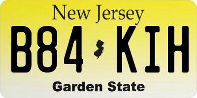 NJ license plate B84KIH