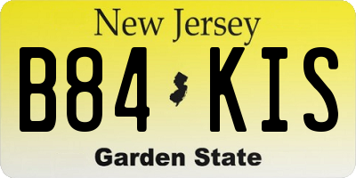 NJ license plate B84KIS