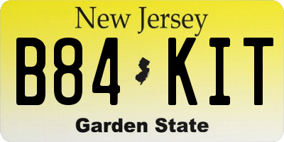 NJ license plate B84KIT
