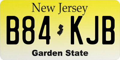 NJ license plate B84KJB