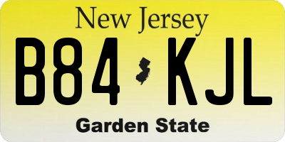 NJ license plate B84KJL