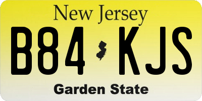 NJ license plate B84KJS